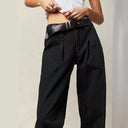 High-Waist Women's Jeans with Convenient Side Pockets
