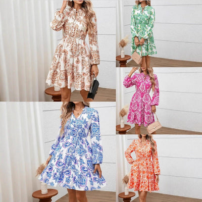 Floral Ruffle Women's Dress for Effortless Style