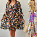 Floral Print Women's Summer Dress - Loose Fit Style