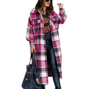 Chic Oversized Checkered Blouse for Women
