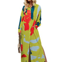 Vibrant Graphic Pattern Shirt Dress for Women