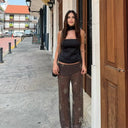 Chic Embroidered Sequin Palazzo Pants for Women