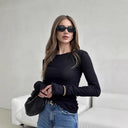 Chic Long Sleeve T-Shirt with Thumb Holes