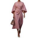 Stylish Midi Dress with Flowing Sleeves