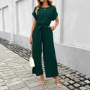 Chic Women's Wide-Leg Jumpsuit with Waist Knot