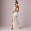 Chic Bridal Gown with Flowy Skirt Design
