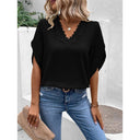 Lace-Trimmed Women's Blouse for Chic Style