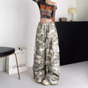 Trendy Camouflage Women's Cargo Pants in Oversized Fit