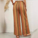 Stylish Women's Flared Pants with Striped Design