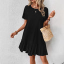 Women's Ruffled Dress with Loose Sleeves