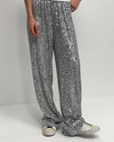 Chic Glitter Palazzo Pants for Women