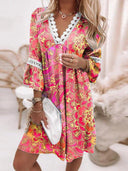 V-Neck Ruffle Women's Dress for Effortless Style