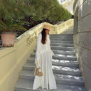 Chic Women's Maxi Dress with Ruffle and V-Neck