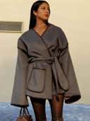 Chic Women's Kimono-Style Wrap Jacket