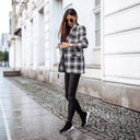 Chic Women's Checkered Blazer with Stylish Accents
