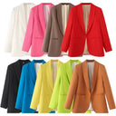 Chic Blazer with Unique Cut and Pockets