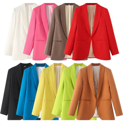 Chic Blazer with Unique Cut and Pockets