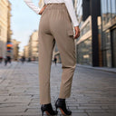 Women's High-Waisted Cargo Pants with Stylish Side Pockets