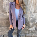 Chic Wool Double Button Jacket for Women