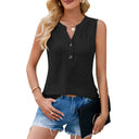Chic Women's Eyelet Blouse with Button Placket
