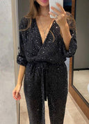 Sequin Statement Jumpsuit for Glamorous Occasions
