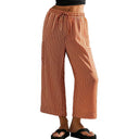 Chic Women's Striped Wide-Leg Trousers