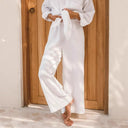 Stylish Wide-Leg Linen Trousers for Women