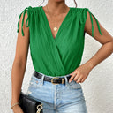 Chic Women's Wrap Top with Stylish Ties