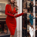 Chic Women's Blazer Dress with Double-Breasted Closure