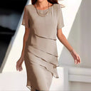 Layered Women's Wrap Dress for Chic Style