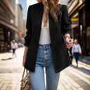 Chic Honeycomb Textured Women's Blazer