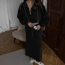 Chic Women's Long Skirt with Adjustable Drawstring