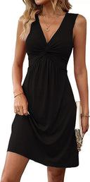 Chic Women's V-Neck Wrap Dress with Stylish Design