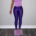 High-Shine Women's Fitness Leggings with High Waist Design
