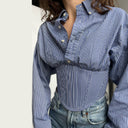 Women's Innovative Cut Blouse with Structured Sleeves