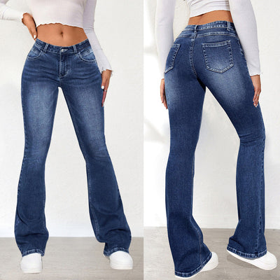 High Waist Women's Bootcut Jeans in Trendy Washes
