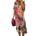 Artistic Kaftan-Style Women's Tunic