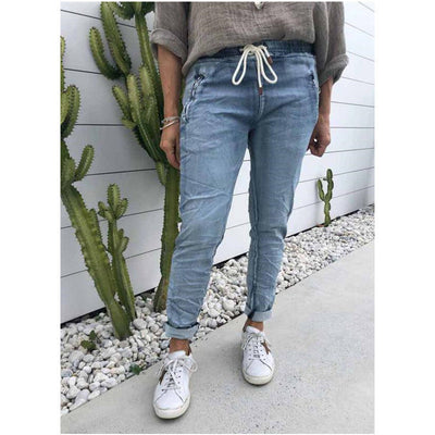 Women’s Jogging Pants with Elastic Waist & Zippered Pockets