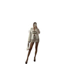 Chic Women's Blazer with Unique Closure Design