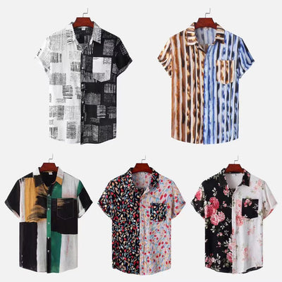 Floral Print Women's Short Sleeve Blouse