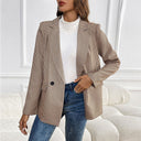 Chic Check Pattern Women's Blazer
