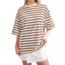 Women's Striped Oversized T-Shirt – Stylish Everyday Wear