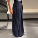 Chic Wide-Leg Fabric Trousers for Women
