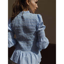 Ruffle Detail Blouse with Smock Design for Women