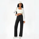 Women's Relaxed Fit Leisure Pants with Side Pockets