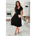 Chic A-Line Midi Dress with Pleats