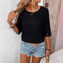 Lace-Sleeved Women's Blouse for Effortless Style