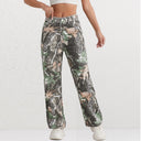 High-Waisted Camouflage Cargo Pants for Women