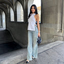 Stylish Women's Sleeveless Button-Up Blouse