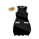 Women's Fitted Athletic Dress with Pockets and Stylish Accents